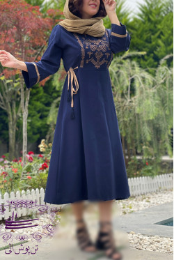 پیراهن آوین سورمه ای