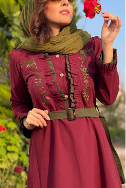 پیراهن پرواز زرشکی