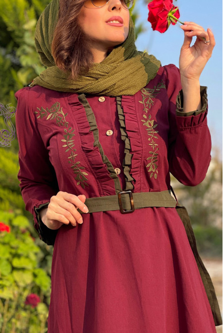 پیراهن پرواز زرشکی